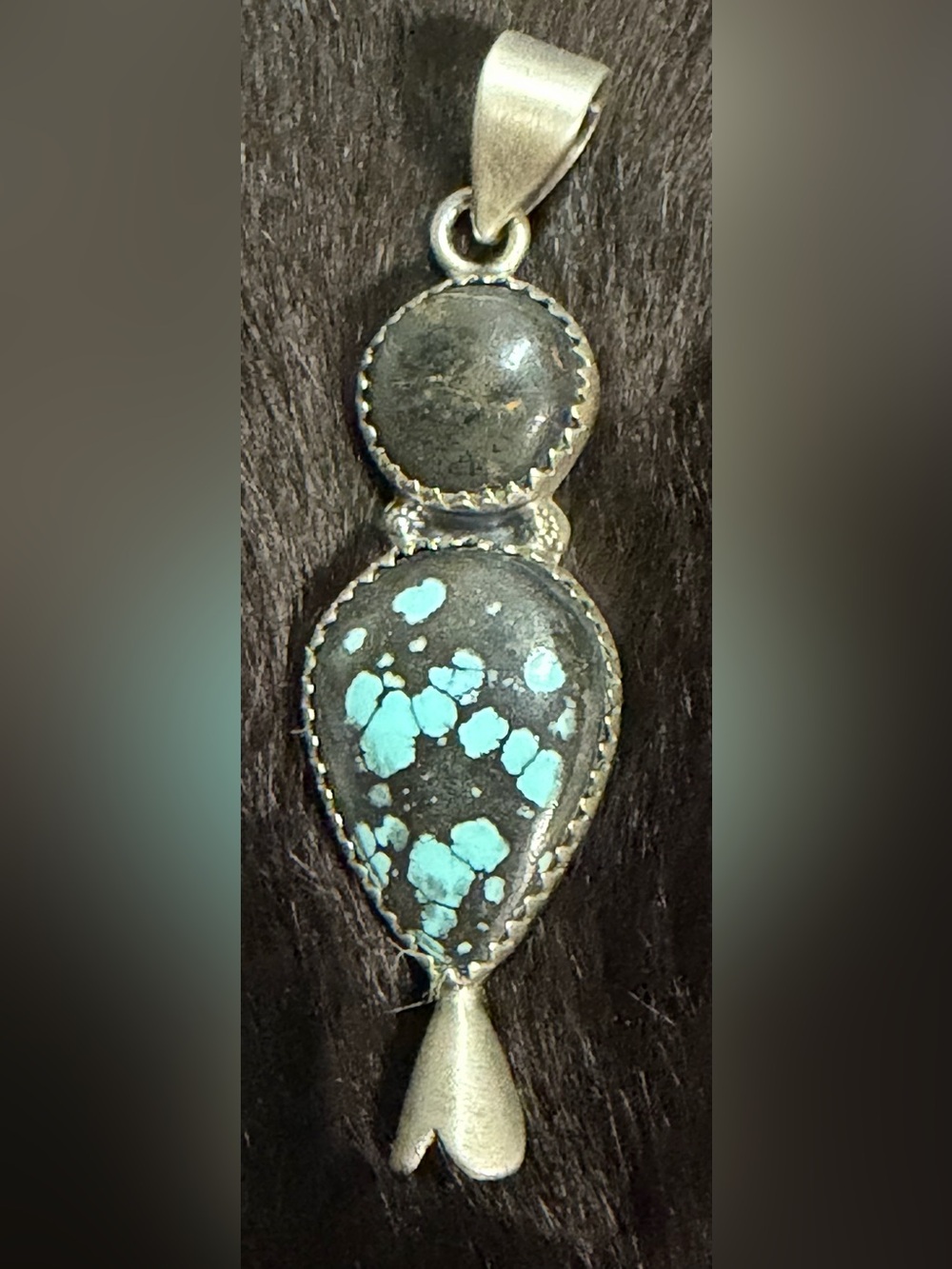 💙 Gorgeous Blue Moon Turquoise Sterling Silver Pendant